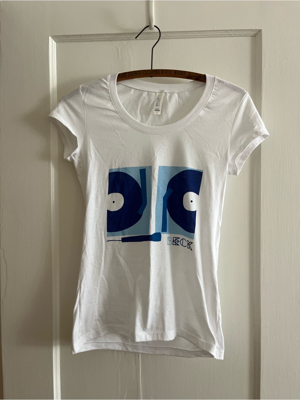 BECK — Two Turn Tables & A Microphone — Where It’s At — Blue & White Graphic T